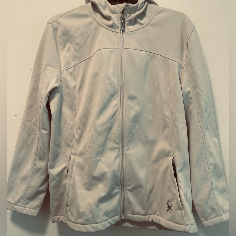 Spyder Women's Light Cream Full-Zip Utility Jacket